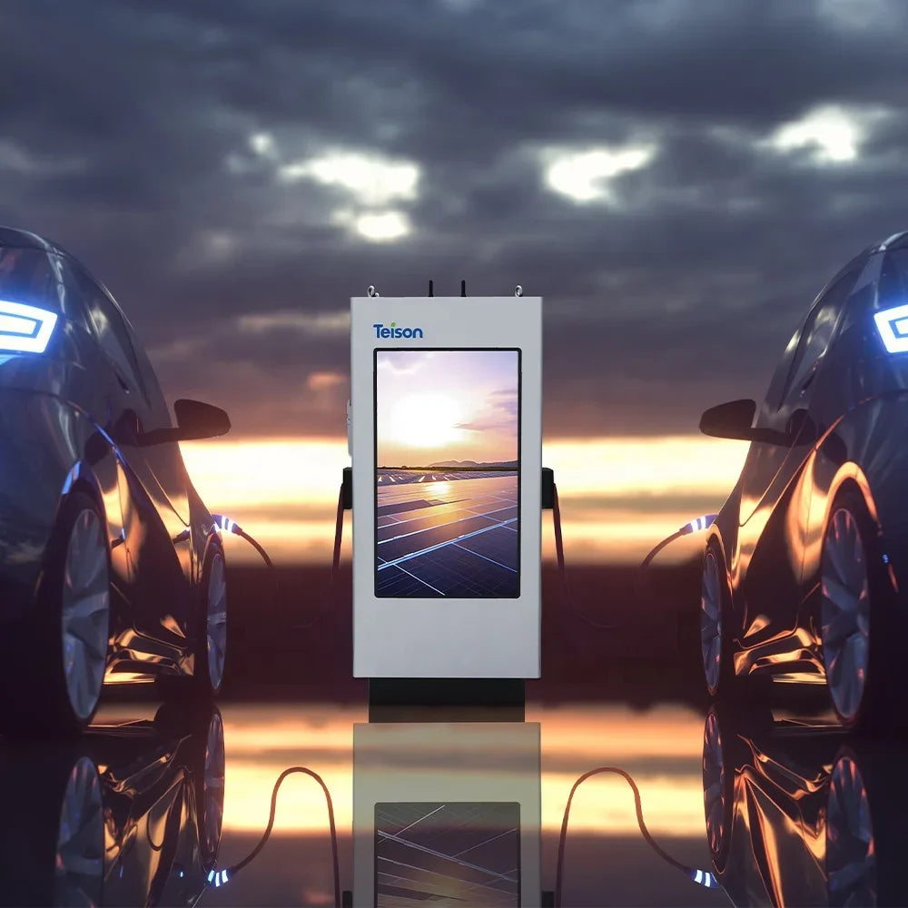 Teison Level 3 120kW DC Fast EV Charging Station - High-Speed Electric Vehicle Charger with Advertisement Display