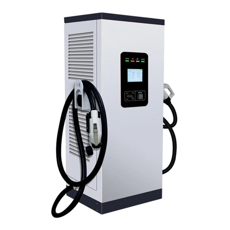 120kW DC EV Car Charger - Dual Socket Commercial Charging Station with Display and Payment System for Electric Vehicles and Trucks