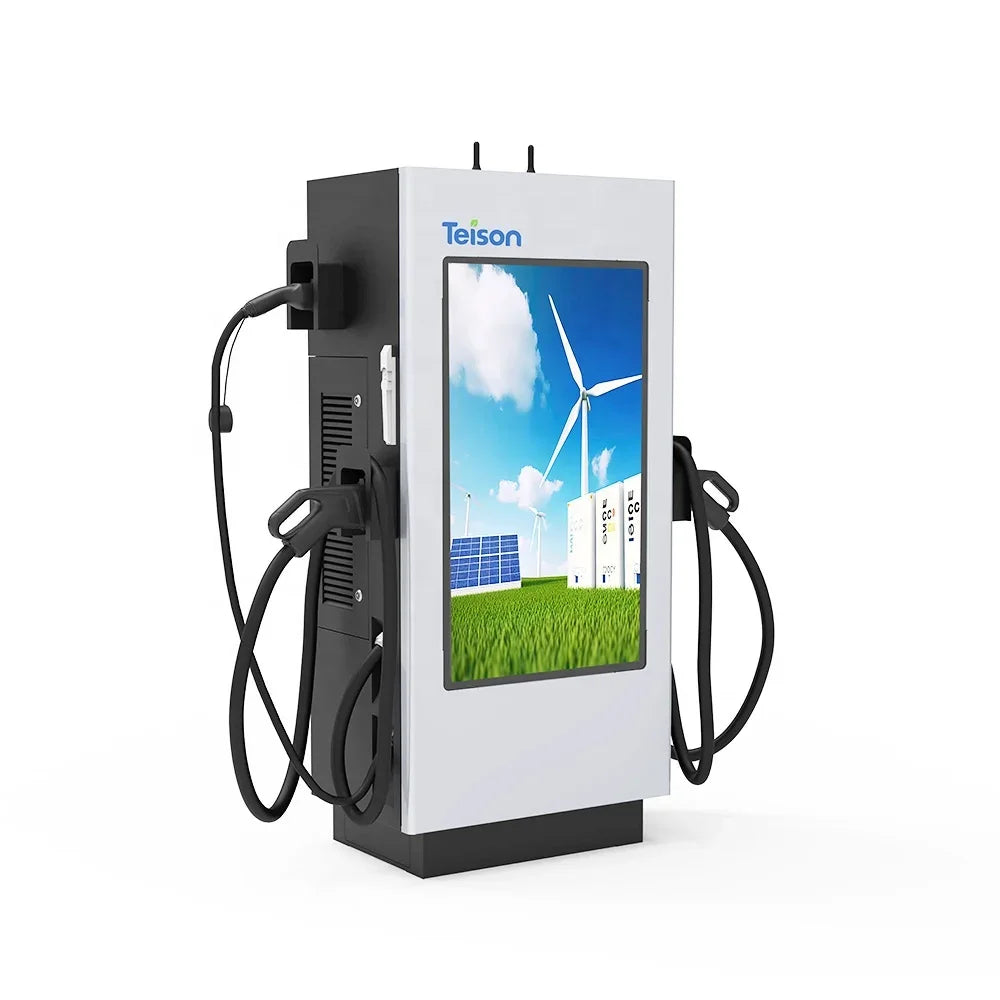 Teison Level 3 120kW DC Fast EV Charging Station - High-Speed Electric Vehicle Charger with Advertisement Display
