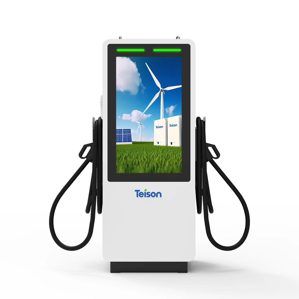 180kW DC Electric Car Public EV Charging Station - Commercial Charger with Advertising Screen Display and OCPP Compatibility